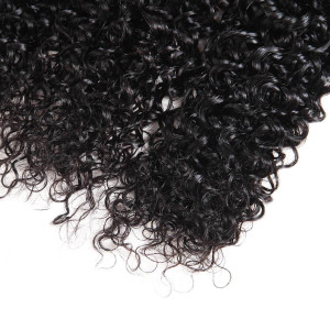 Virgin Peruvian Curly Hair 3 Bundles With 13*4 Lace Frontal Human Hair Extensions
