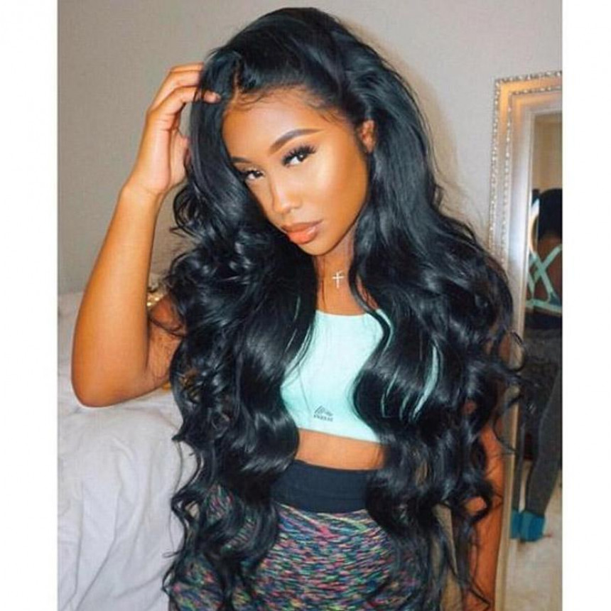 Virgin Peruvian Body Wave Hair 3 Bundles With 4*4 Lace Closure Ishow Virgin Remy Human Hair