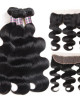 Virgin Peruvian Hair Body Wave 3 Bundles with 13*4 Lace Frontal