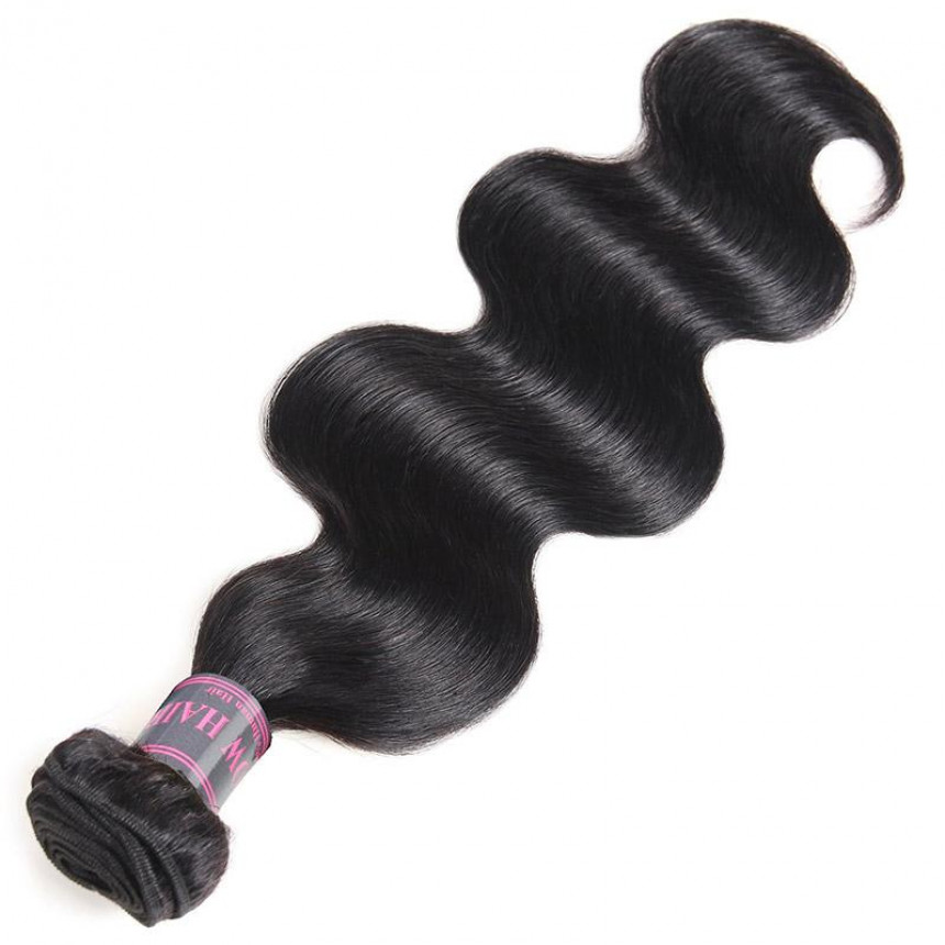 Virgin Peruvian Hair Body Wave 3 Bundles with 13*4 Lace Frontal