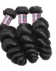Virgin Peruvian Loose Wave 3 Bundles with 4*4 Lace Closure Hair Deals