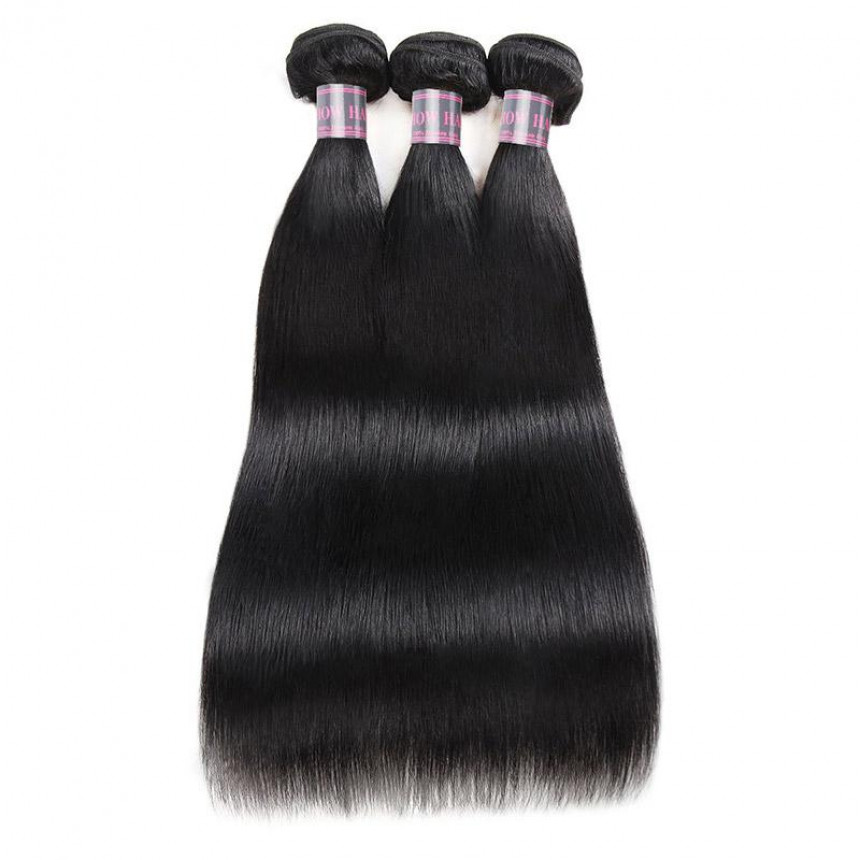 Peruvian Virgin Hair Straight Human Hair 3 Bundles