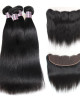 Peruvian Straight Hair Weave 4 Bundles With Ear to Ear Lace Frontal Closure 100% Remy Virgin Human Hair Bundles Peruvian Straight Hair Weave 4 Bundles With Ear to Ear Lace Frontal Closure 100% Remy Virgin Human Hair Bundles