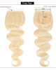 613 Blonde Hair Body Wave 3 Bundles With Lace Closure Hair