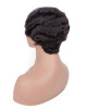 Short Human Hair Wigs Finger Wave Machine Made Virgin Remy Hair Wig