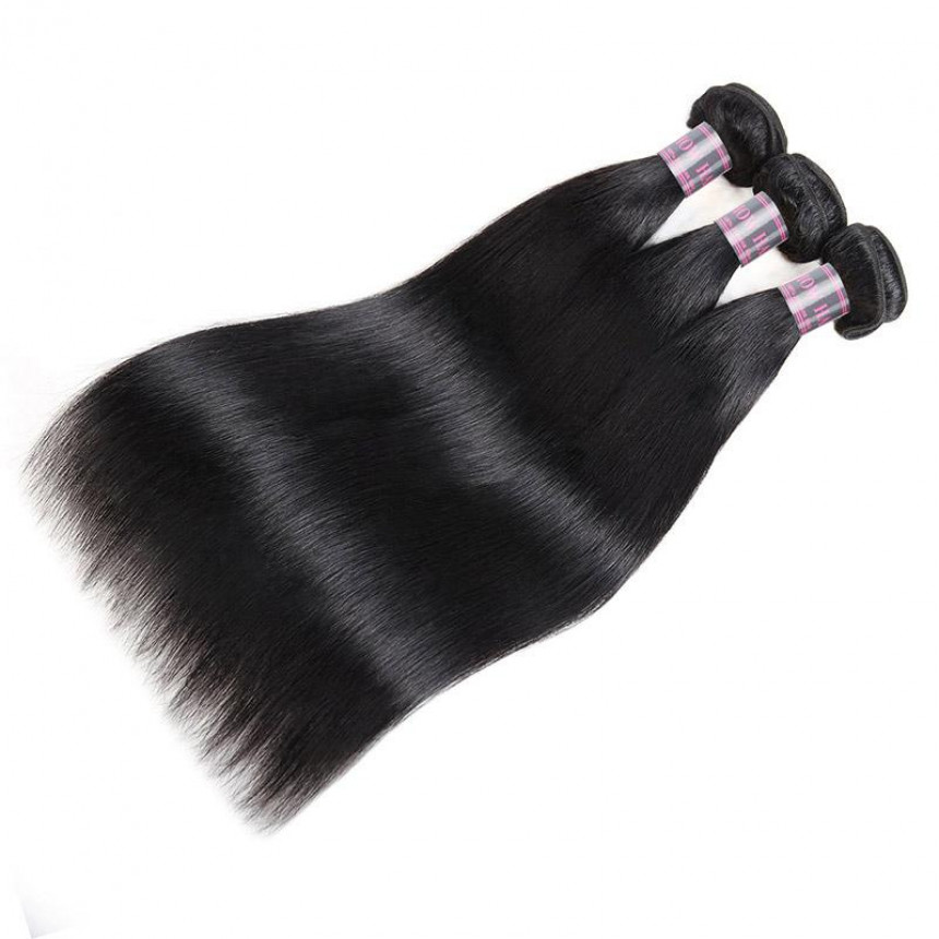 Virgin Indian Straight Human Hair 3 Bundles Human Hair Extensions