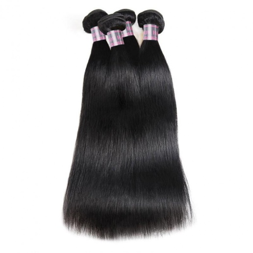 straight human hair weave 4 bundles unprocessed malaysian remy hair