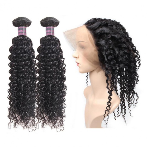 Curly Hair Weave 2 Bundles with 360 Lace Frontal Ishow Human Hair Extensions Curly Hair Weave 2 Bundles with 360 Lace Frontal Ishow Human Hair Extensions