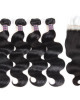 virgin malaysian hair body wave 4 bundles with lace closure