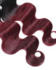 virgin remy hair 99j ombre burgundy color body wave 3 bundles with 4 4 lace closure