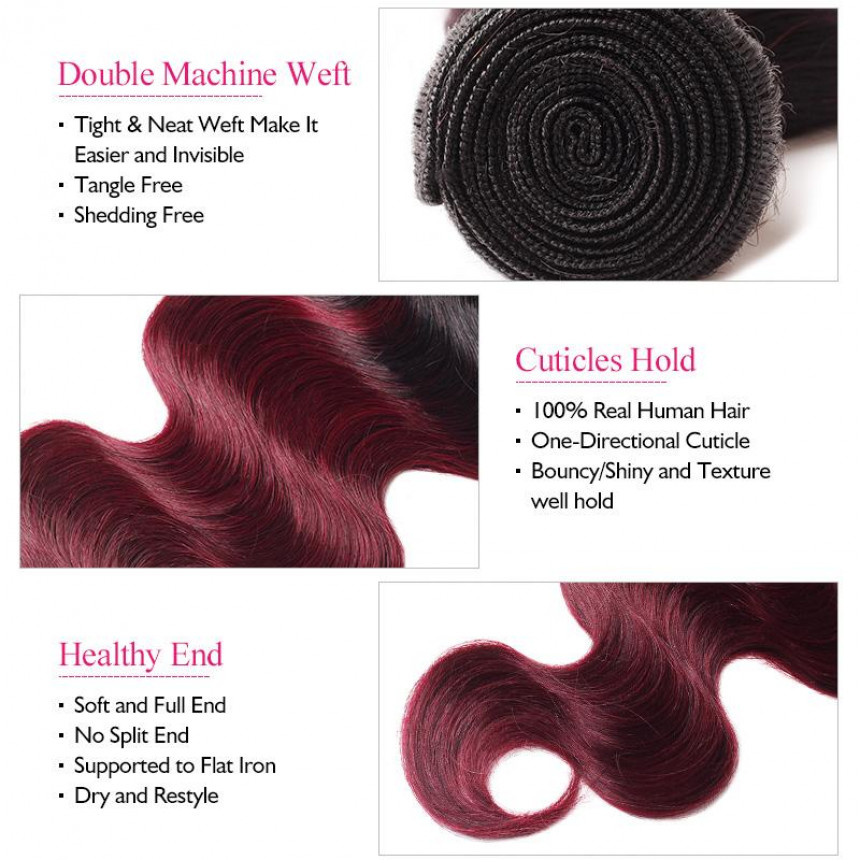 virgin remy hair 99j ombre burgundy color body wave 3 bundles with 4 4 lace closure virgin remy hair 99j ombre burgundy color body wave 3 bundles with 4 4 lace closure