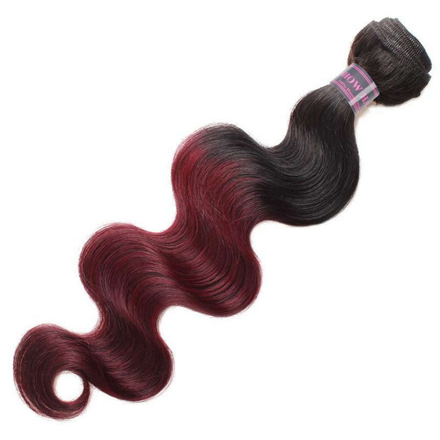 virgin remy hair 99j ombre burgundy color body wave 3 bundles with 4 4 lace closure