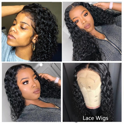Water Wave 13x6 Lace Frontal Wigs Virgin Human Hair Pre Plucked