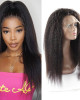 Kinky Brazilian Straight Hair Wig 13X4 Lace Front Yaki Human Hair Wigs