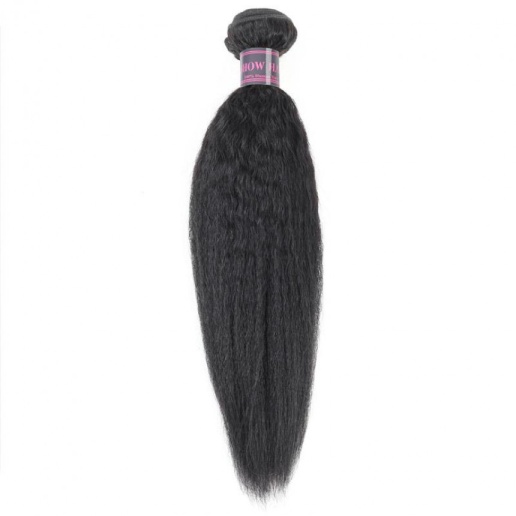 Yaki Straight Black Hair Weave Bundles Human Hair Bundles Yaki Human Hair Extension Natural Black Color