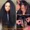 Malaysian Kinky Curly U Part Wig Straight Human Hair Wigs