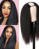 Malaysian Kinky Curly U Part Wig Straight Human Hair Wigs Malaysian Kinky Curly U Part Wig Straight Human Hair Wigs