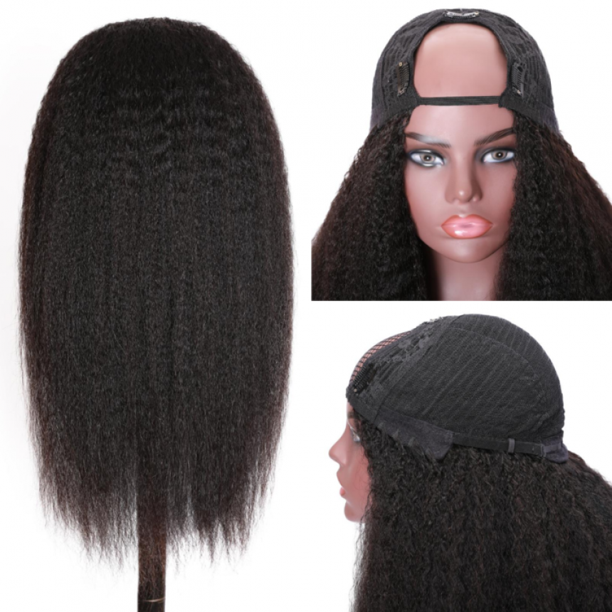 Malaysian Kinky Curly U Part Wig Straight Human Hair Wigs Malaysian Kinky Curly U Part Wig Straight Human Hair Wigs