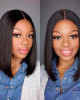 U Part Bob Wig Natural Color Brazilian Human Hair Upart Wigs