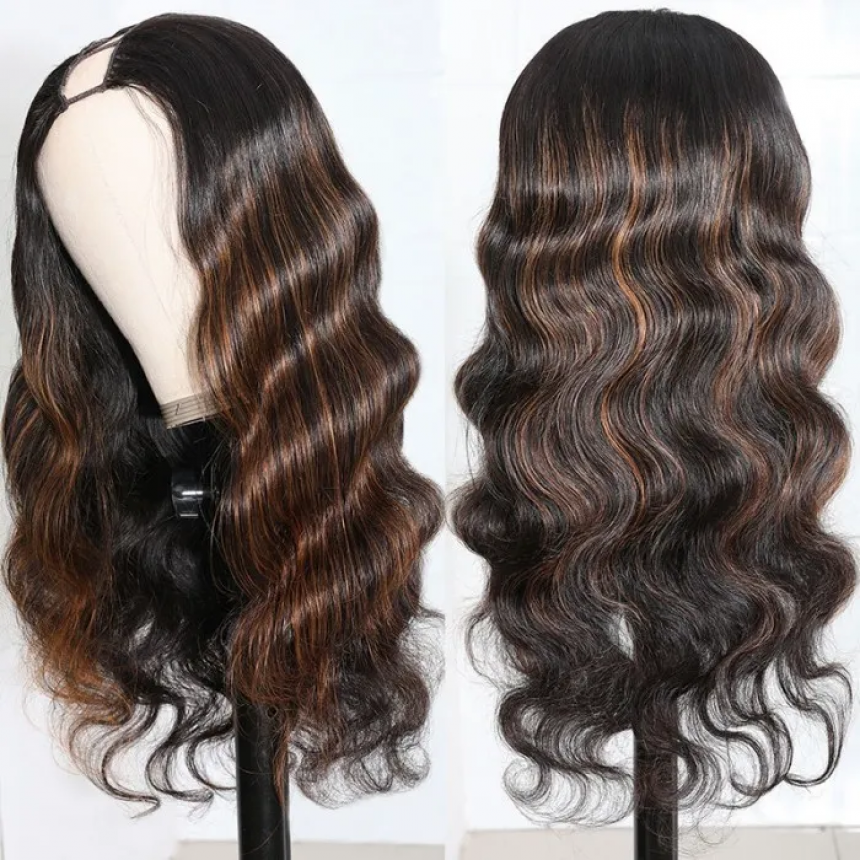 U Part Body Wave Wig Human Hair Wigs Dark Auburn 100% Human Hair Super Soft U Part Body Wave Wig Human Hair Wigs Dark Auburn 100% Human Hair Super Soft