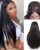 Straight Hair U Part Wig 150% Density Classic Virgin Remy Straight Wigs With Plastic Net Cap