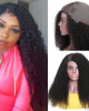 U Part Wig Kinky Curly Right Side U Part Human Hair Wigs 150% Density Glueless Natural Looking Hairline