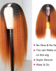 U Part Wig 100% Brazilian Remy Human Hair T1b/30 Ombre Kinky Straight Wigs 200% Density T1b/30 Ombre U Part Wig 100% Brazilian Remy Human Hair T1b/30 Ombre Kinky Straight Wigs 200% Density T1b/30 Ombre