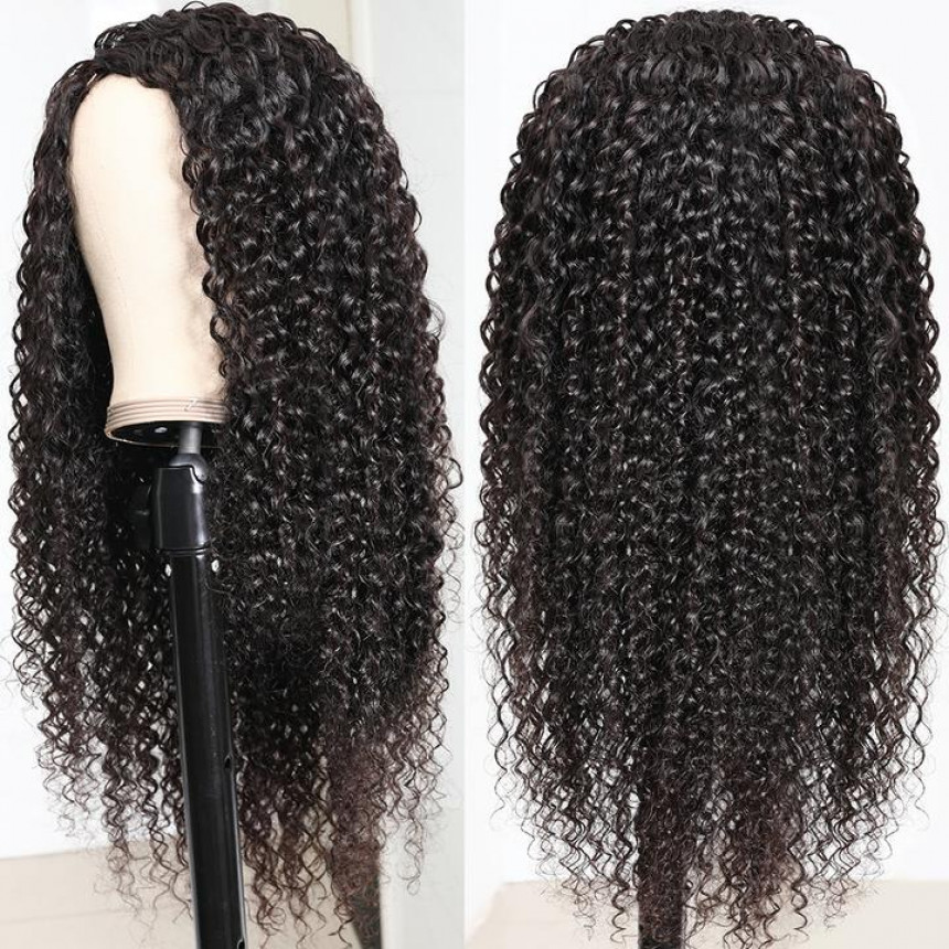 Jerry Curly Hair U Part Wig Side Part Glueless Easy To Wear Human Hair Wigs 150% Density Jerry Curly Hair U Part Wig Side Part Glueless Easy To Wear Human Hair Wigs 150% Density
