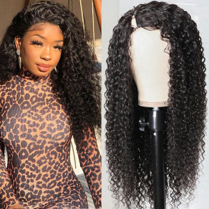 Jerry Curly Hair U Part Wig Side Part Glueless Easy To Wear Human Hair Wigs 150% Density