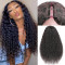 Jerry Curly U Part Wig Middle Part Unprocessed Virgin Hair Wigs 150% Density Natural Color Glueless Wigs
