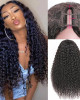 Jerry Curly U Part Wig Middle Part Unprocessed Virgin Hair Wigs 150% Density Natural Color Glueless Wigs