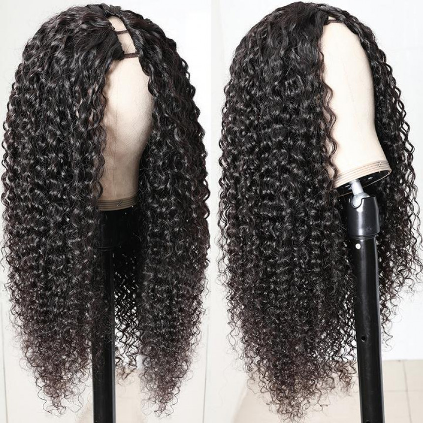Jerry Curly U Part Wig Middle Part Unprocessed Virgin Hair Wigs 150% Density Natural Color Glueless Wigs Jerry Curly U Part Wig Middle Part Unprocessed Virgin Hair Wigs 150% Density Natural Color Glueless Wigs