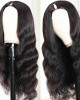 Middle Part Body Wave U Part Human Hair Wig  Glueless Long Wigs Natural Black Color