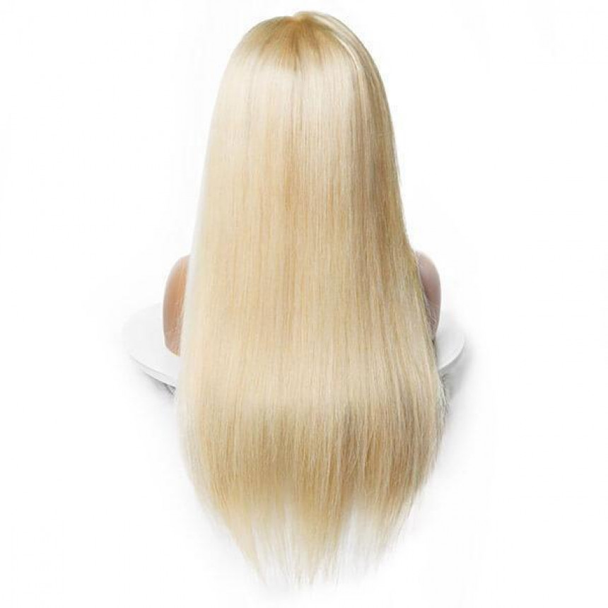 613 Blonde Color T Part Wig Straight Hair Human Hair Wigs