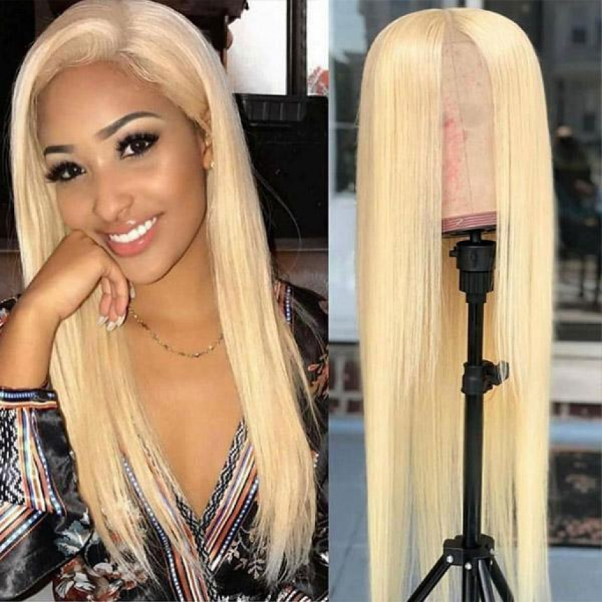613 Blonde Color T Part Wig Straight Hair Human Hair Wigs 613 Blonde Color T Part Wig Straight Hair Human Hair Wigs