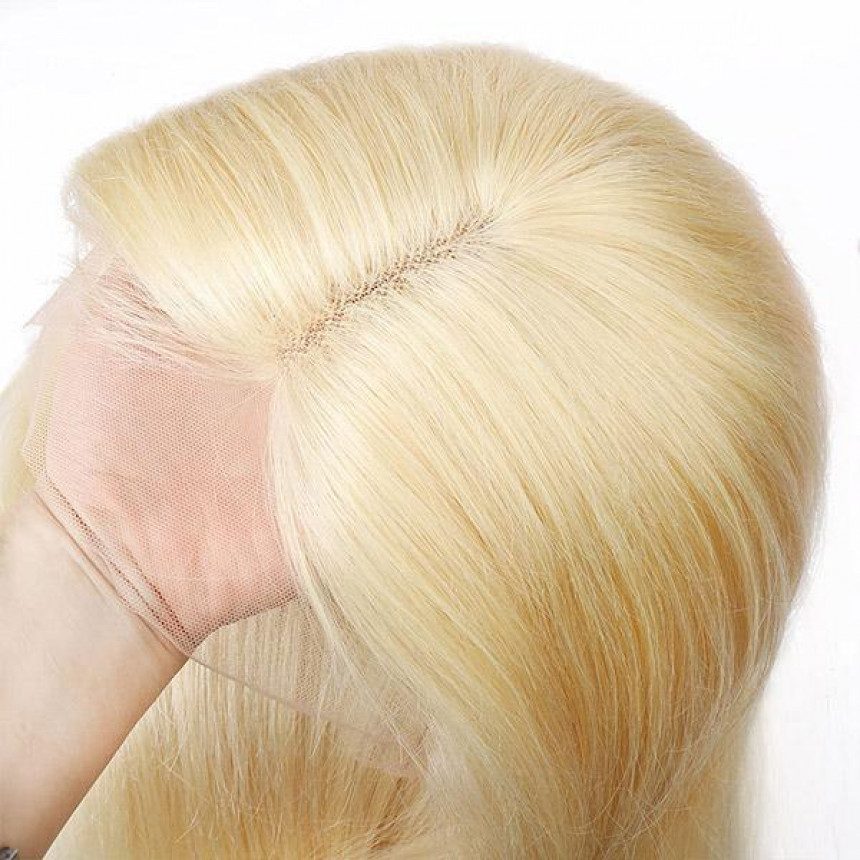 613 Blonde Color T Part Wig Straight Hair Human Hair Wigs