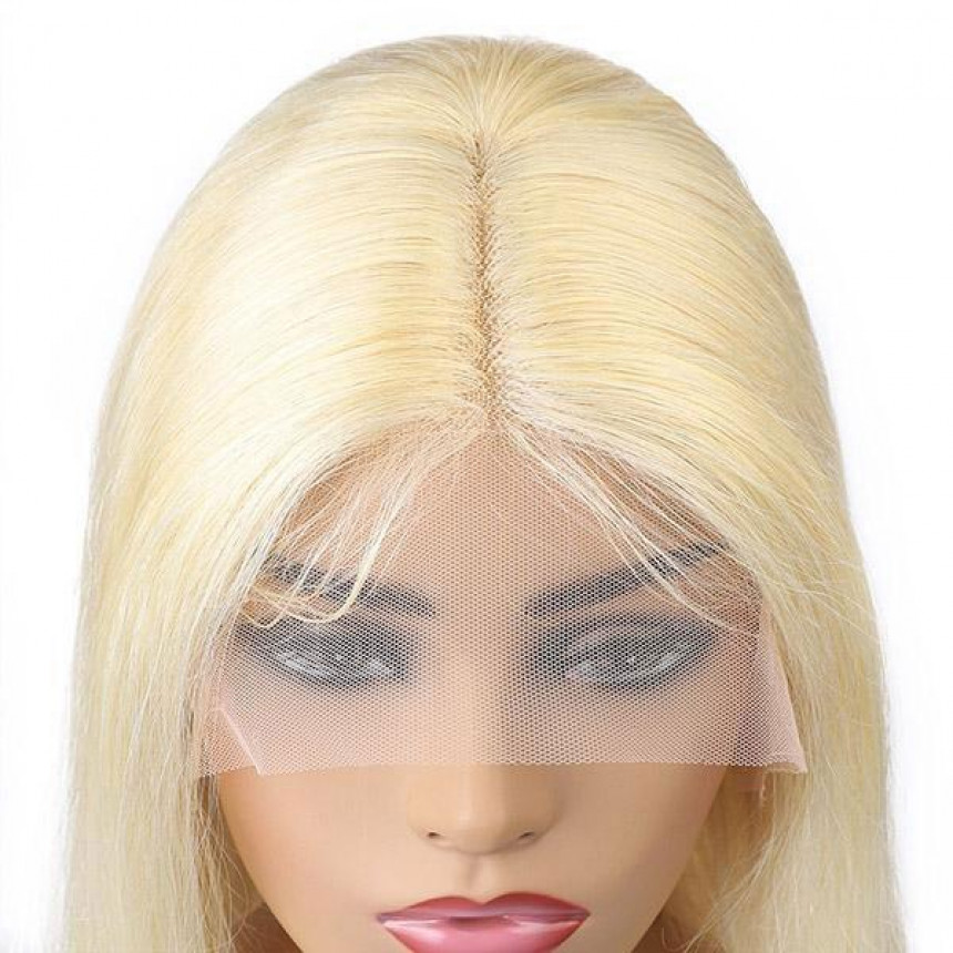 613 Blonde Color Body Wave Wig T-Part Braided Lace Wigs Human Hair Wigs