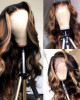 Honey Blonde Ombre Lace Wig T-Part Straight/Body Wave Human Hair Wigs