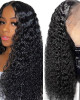 Deep Wave Hair T-part Lace Front Wig 100% Virgin Human Hair Wigs