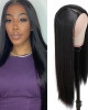 Straight Hair T-Part Lace Front Wig 10A Grade Virgin Remy Human Hair Wigs