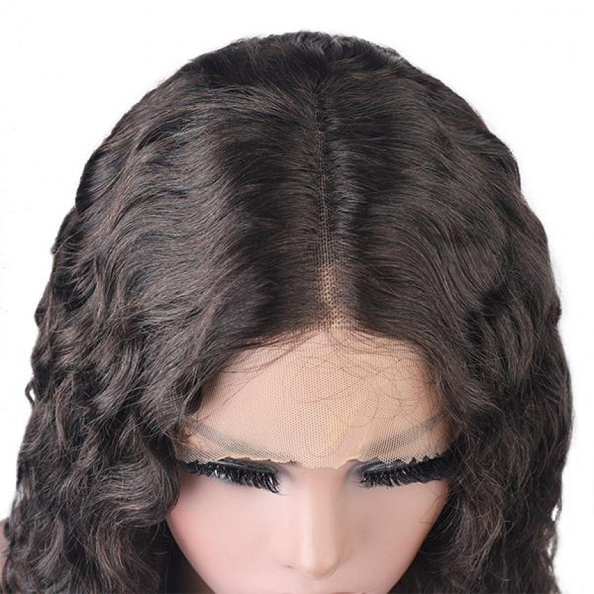 Water Wave Human Hair 10A Remy Water Wave Lace Part Human Hair Wigs