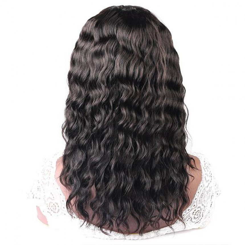 Water Wave Human Hair 10A Remy Water Wave Lace Part Human Hair Wigs