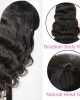 New Arrival Body Wave Machine Made Human Hair Wig With Free Part Bangs