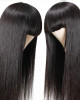 Straight Full Machine Made Wig With Neat Bangs No Lace Affordable 100% Human Hair Wig Straight Full Machine Made Wig With Neat Bangs No Lace Affordable 100% Human Hair Wig