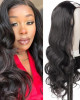 U Part Super Easy Affordable Glueless Body Wave Wigs 100% Human Hair Wig